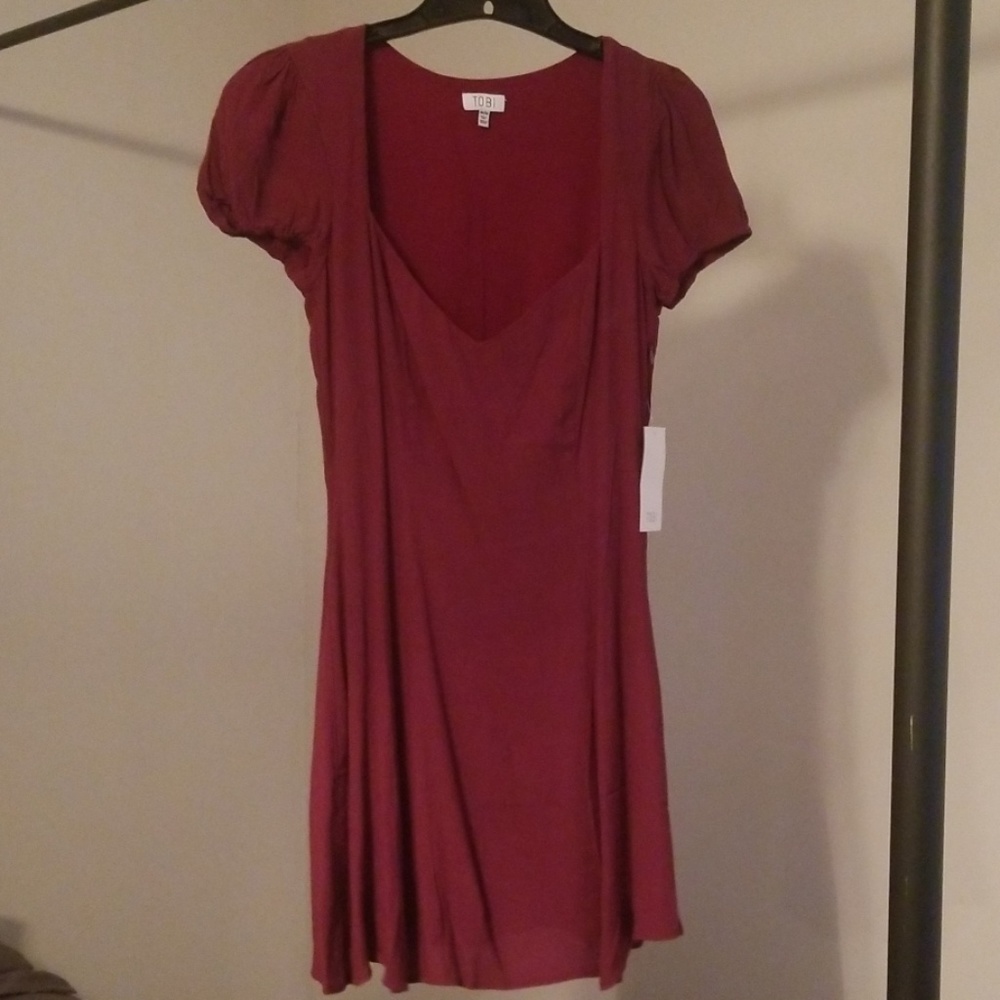 Maroon mini dress